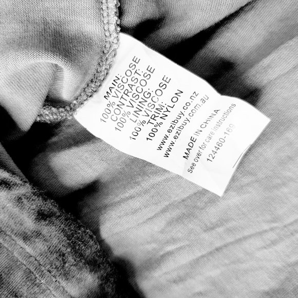 Heine Grey Boho Lace Trim Half Sleeve Dress Stretchy & Lined Size 42 / Au 12 - Picture 16 of 16